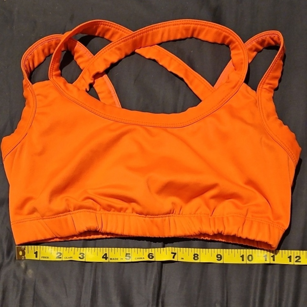 KIAVA Orange Racerback Sports Bra Moisture-Wicking Intimates